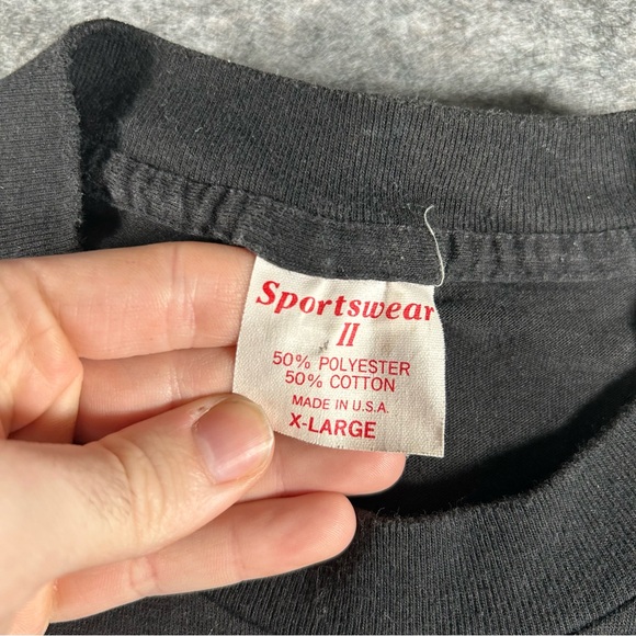 Vintage Nuke 'Em Till They Glow Shirt Mens XL Black 90s Pro War Shoot Em In Dark - Picture 5 of 8